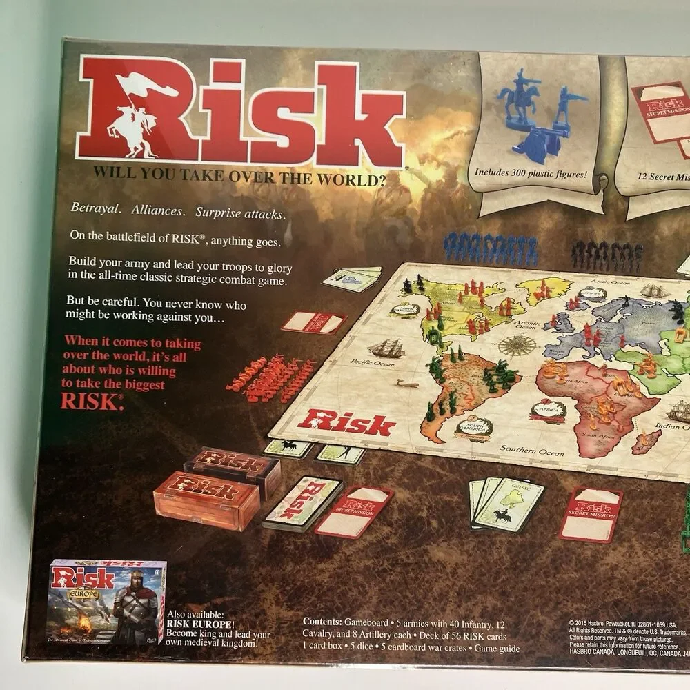 Risk The Game of Strategic Conquest Board Game Hasbro Sealed New